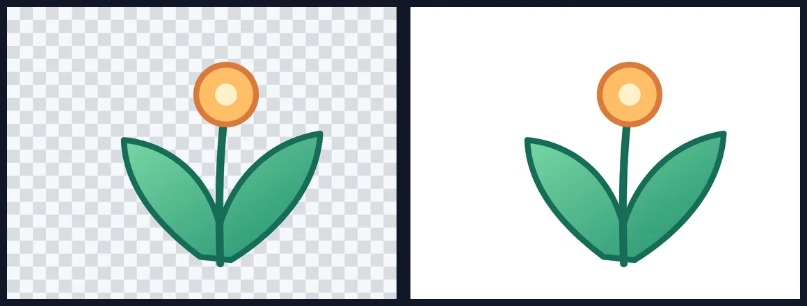 Transparent PNG retained alpha; JPG output had no alpha channel
